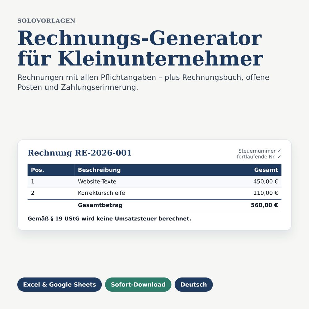 Produktbild Rechnungs-Generator