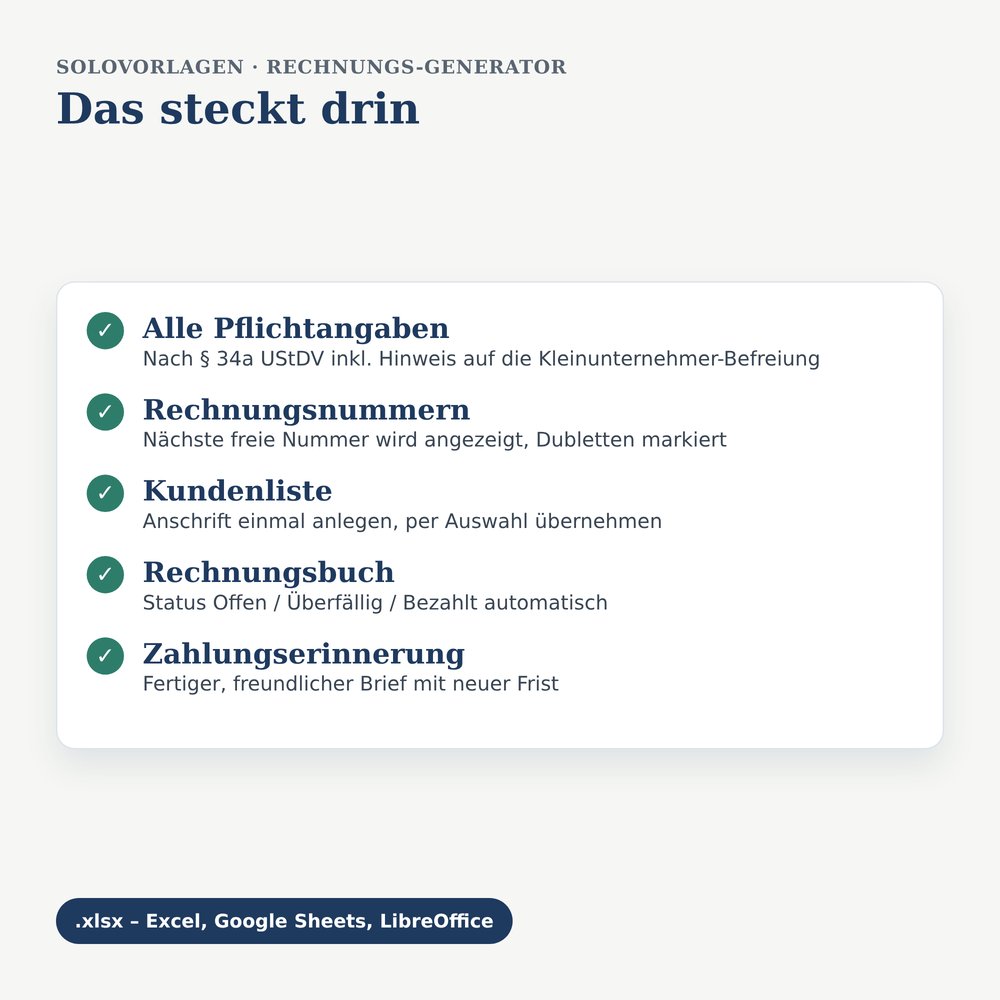 Beispielansicht Rechnungs-Generator
