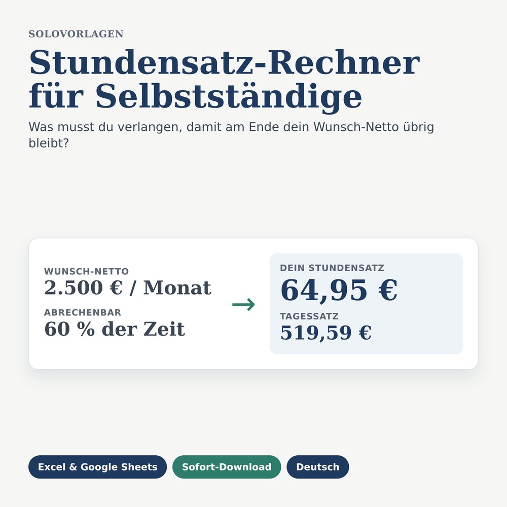 Produktbild Stundensatz-Rechner